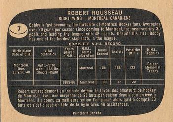 1966-67 Topps #7 Robert Rousseau Back