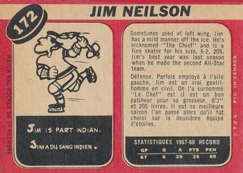 1968-69 O-Pee-Chee #172 Jim Neilson Back