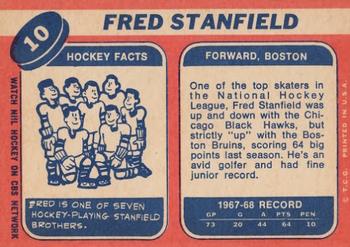 1968-69 Topps #10 Fred Stanfield Back