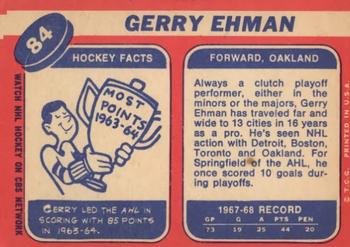 1968-69 Topps #84 Gerry Ehman Back