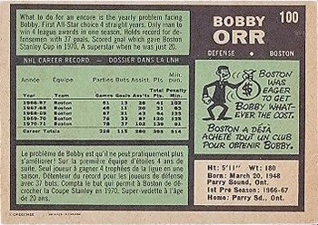 1971-72 O-Pee-Chee #100 Bobby Orr Back