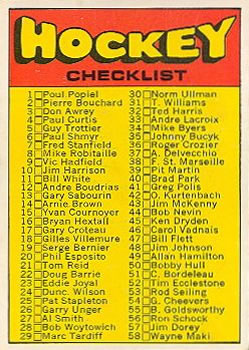 1971-72 O-Pee-Chee #111 1st Series Checklist: 1-132 Front