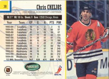 1995-96 Parkhurst International - Emerald Ice #38 Chris Chelios Back