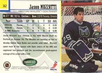 1995-96 Parkhurst International - Emerald Ice #362 Jason Muzzatti Back