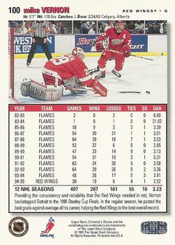 1995-96 Collector's Choice - Player's Club #100 Mike Vernon Back