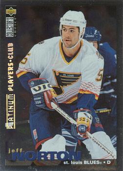 1995-96 Collector's Choice - Platinum Player's Club #112 Jeff Norton Front