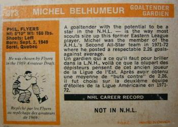 1972-73 O-Pee-Chee #273 Michel Belhumeur Back