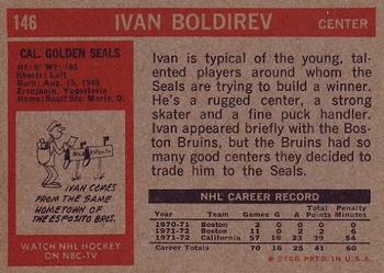 1972-73 Topps #146 Ivan Boldirev Back