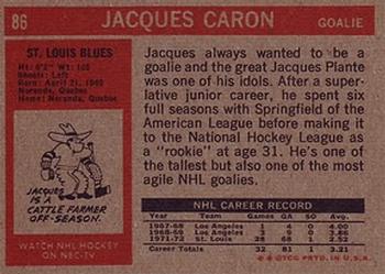 1972-73 Topps #86 Jacques Caron Back