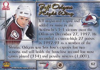 1997-98 Pacific Omega - Copper #62 Jeff Odgers Back