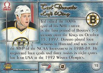 1997-98 Pacific Omega - Gold #15 Ted Donato Back