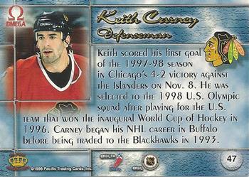 1997-98 Pacific Omega - Gold #47 Keith Carney Back