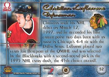 1997-98 Pacific Omega - Gold #52 Christian LaFlamme Back
