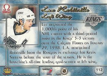 1997-98 Pacific Omega - Ice Blue #112 Luc Robitaille Back
