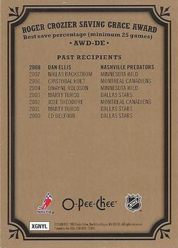 2008-09 O-Pee-Chee - Awards #AWD-DE Roger Crozier Saving Grace Award Back