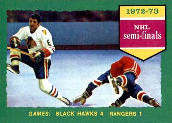 1973-74 O-Pee-Chee #196 1972-73 NHL Semi-Finals (Series F) Front