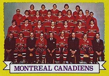 1973-74 Topps #100 Montreal Canadiens Team Front