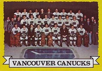 1973-74 Topps #107 Vancouver Canucks Team Front