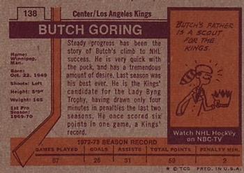 1973-74 Topps #138 Butch Goring Back
