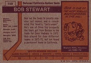 1973-74 Topps #159 Bob Stewart Back