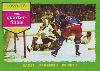 1973-74 Topps #194 1972-73 NHL Quarter-Finals (Series D) Front