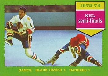1973-74 Topps #196 1972-73 NHL Semi-Finals (Series F) Front