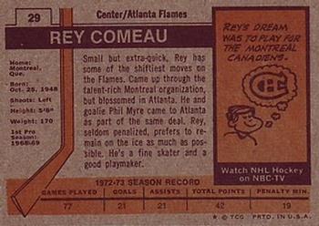 1973-74 Topps #29 Rey Comeau Back