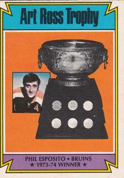 1974-75 O-Pee-Chee #246 Art Ross Trophy Front