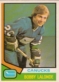 1974-75 O-Pee-Chee #392 Bobby Lalonde Front