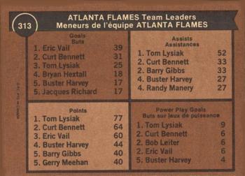 1975-76 O-Pee-Chee #313 Atlanta Flames Team Leaders Back