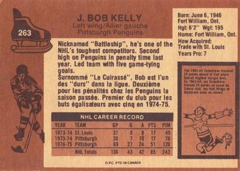 1975-76 O-Pee-Chee #263 J. Bob Kelly Back