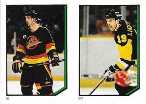1986-87 O-Pee-Chee Stickers #97 / 227 Doug Halward / Willy Lindstrom Front