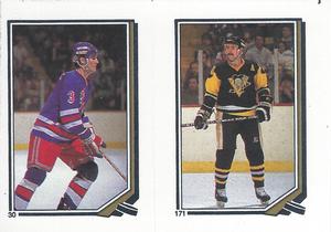 1987-88 O-Pee-Chee Stickers #30 / 171 James Patrick / Moe Mantha Front