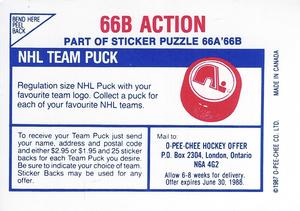 1987-88 O-Pee-Chee Stickers #66B Steve Kasper Back