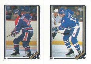 1987-88 O-Pee-Chee Stickers #88 / 220 Kent Nilsson / Mike Hough Front