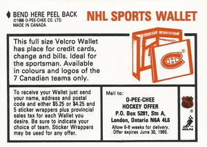 1988-89 O-Pee-Chee Stickers #14 / 141 Mark Hunter / Ray Neufeld Back