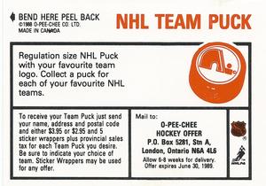 1988-89 O-Pee-Chee Stickers #19 /152 Tony Hrkac / Steve Duchesne Back
