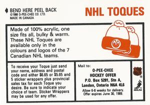 1988-89 O-Pee-Chee Stickers #32 1987-88 Action Back