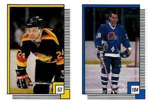 1988-89 O-Pee-Chee Stickers #53 / 184 Larry Melnyk / Tommy Albelin Front
