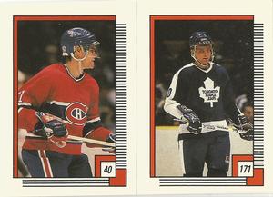 1988-89 O-Pee-Chee Stickers #40 / 171 Ryan Walter / Vincent Damphousse Front