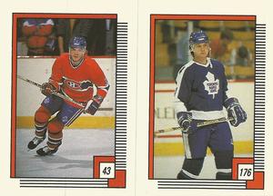1988-89 O-Pee-Chee Stickers #43 / 176 Claude Lemieux / Rick Lanz Front