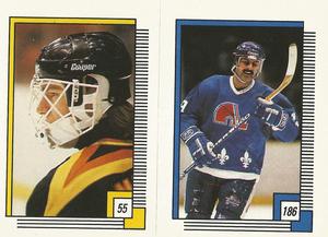 1988-89 O-Pee-Chee Stickers #55 / 186 Kirk McLean / Alain Cote Front