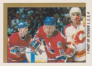 1989-90 O-Pee-Chee Stickers #1 Flames / Canadiens Action Front