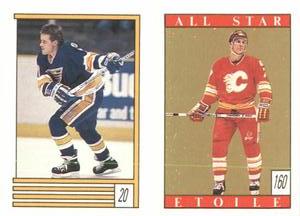 1989-90 O-Pee-Chee Stickers #20 / 160 Cliff Ronning / Joe Mullen Front