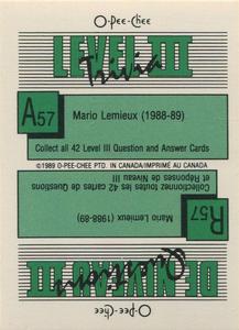 1989-90 O-Pee-Chee Stickers #43 / 189 David Volek / Marc Fortier Back