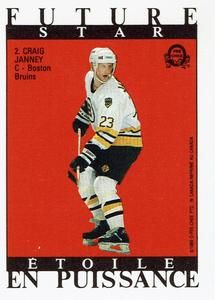 1989-90 O-Pee-Chee Stickers - Future Star/All-Star Backs #2 Craig Janney  Front