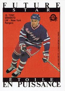 1989-90 O-Pee-Chee Stickers - Future Star/All-Star Backs #10 Tony Granato  Front