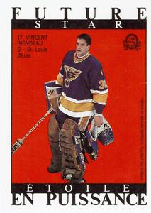1989-90 O-Pee-Chee Stickers - Future Star/All-Star Backs #17 Vincent Riendeau  Front