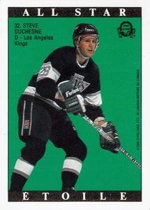 1989-90 O-Pee-Chee Stickers - Future Star/All-Star Backs #32 Steve Duchesne  Front