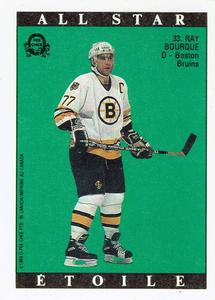 1989-90 O-Pee-Chee Stickers - Future Star/All-Star Backs #33 Ray Bourque  Front
